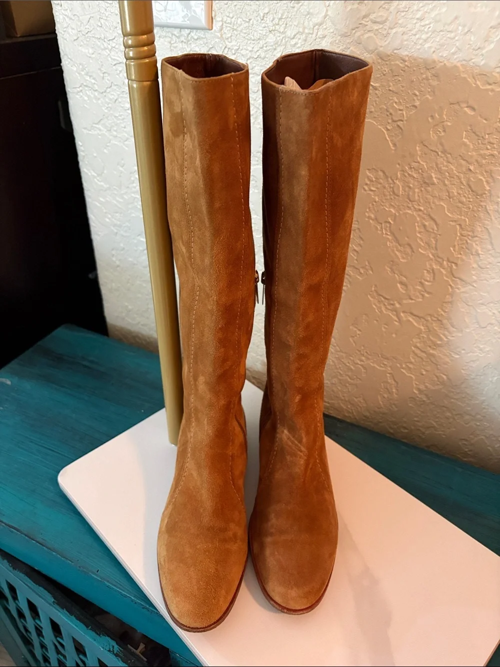 Jimmy Choo Tall Suede Over-the-Knee Boots in Cognac